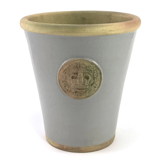 KEW Cotswold Long Tom Pot - Small in Light Grey with Kew Gardens medallion 
