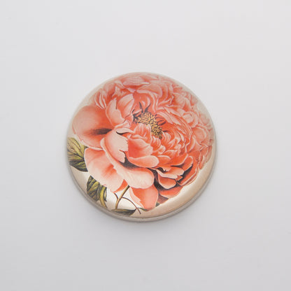 Peony - Crystal Dome Decoupaged Paperweight