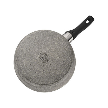 The bottom view of the Zwilling Nonstick Pan. The Ballarini Parma 2.9-QT Saute pan 