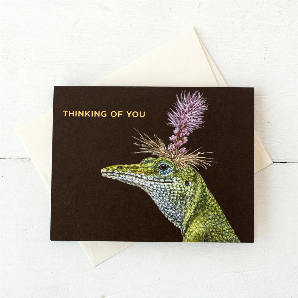 Bella Lizard Card - Thinking of You