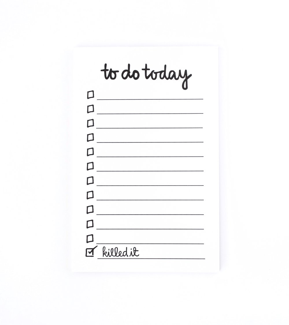 Killed It! Daily To-Do List
