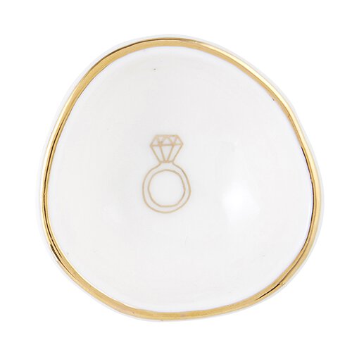 Petite Gold Edged Ring Dish