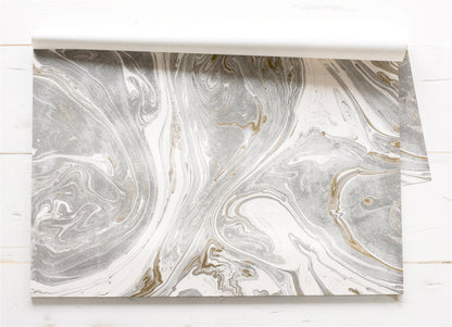 Gray and Gold Marbled Placemats