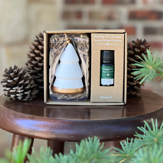 Christmas Tree  Ceramic Diffuser Ornament - Hidden Lake Garden Home