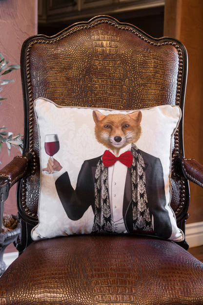 Fox in Black Jacket with Wine - Hidden Lake Garden Home