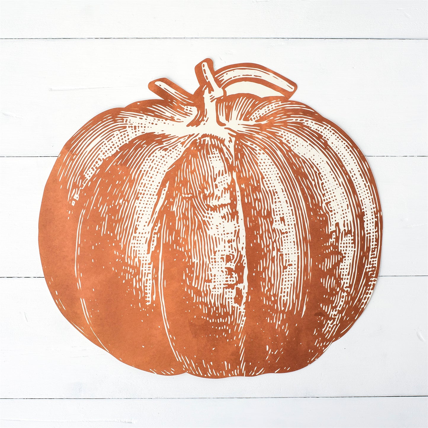 Die Cut Pumpkin Disposable Placemat
