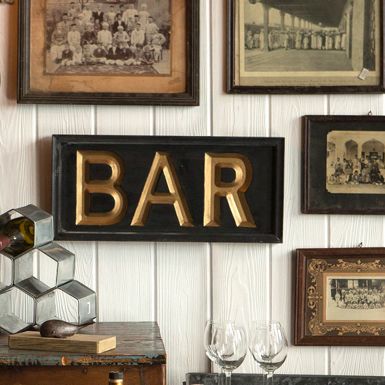 The classic bar sign in Black and Gold.