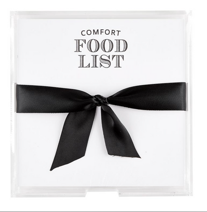 Comfort Food List  - Note Paper Stationery