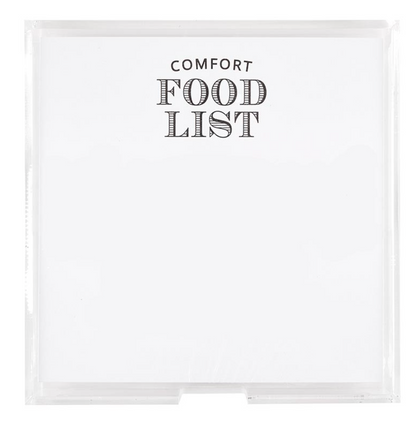 Comfort Food List  - Note Paper Stationery
