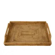 Rectangular Rattan Tray - Hidden Lake Garden Home