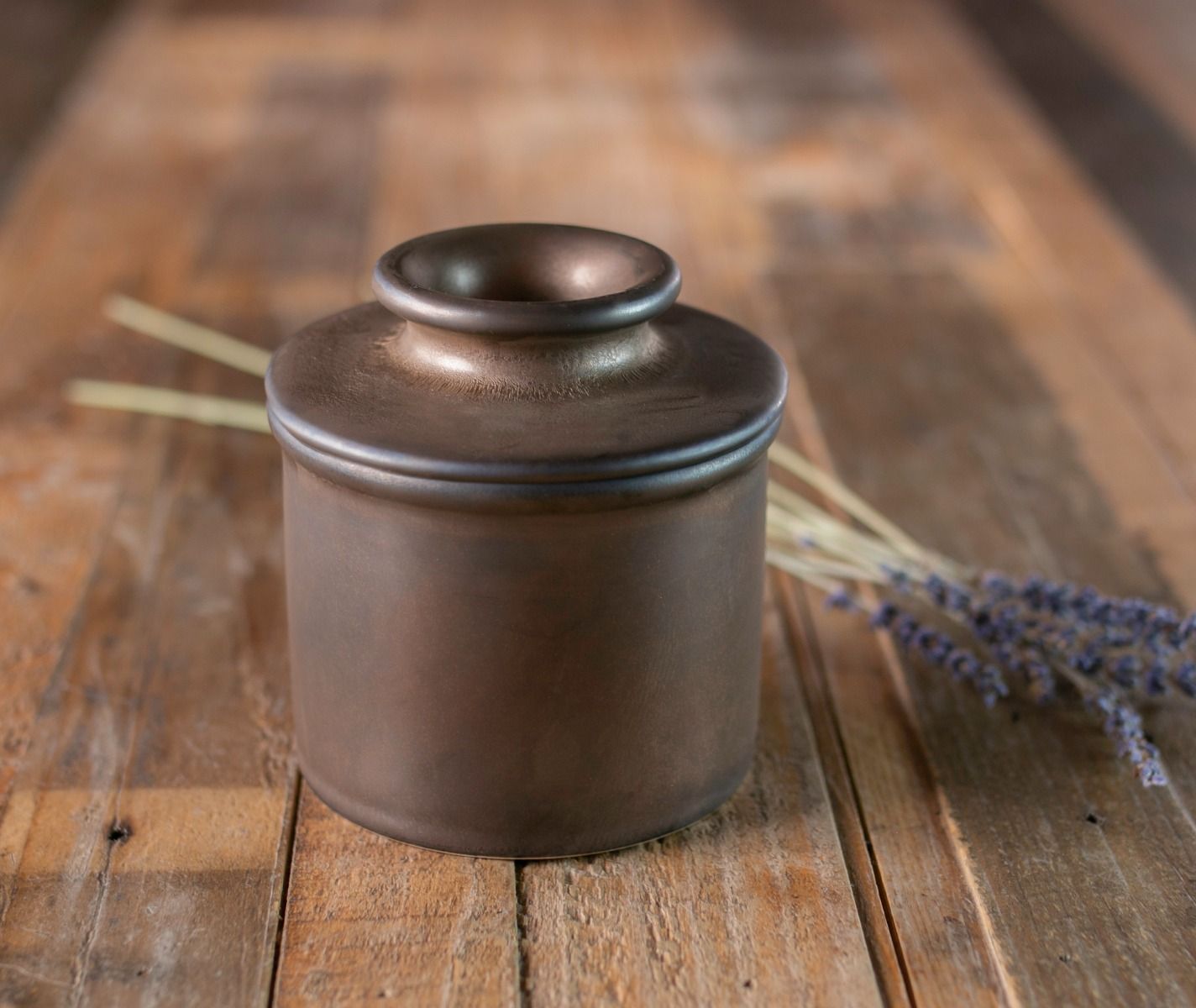 Classic Matte Bronze Finish Butter Bell Crock - Hidden Lake Garden Home