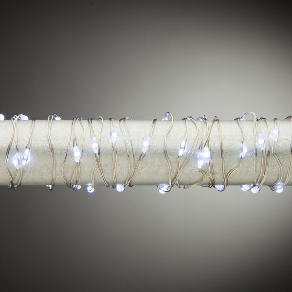 White Micro LED Light String with Timer