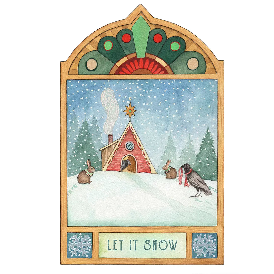 Let it Snow - Greeting Card - Hidden Lake Garden Home