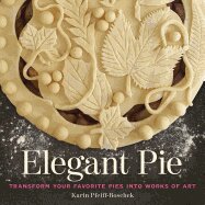 A picture of the inspriational cookbook Elegant Pie. The pictures of the pies are just beautiful .