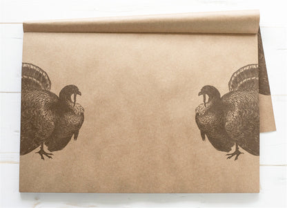 Showing the Kraft Paper Turkey Placemats
