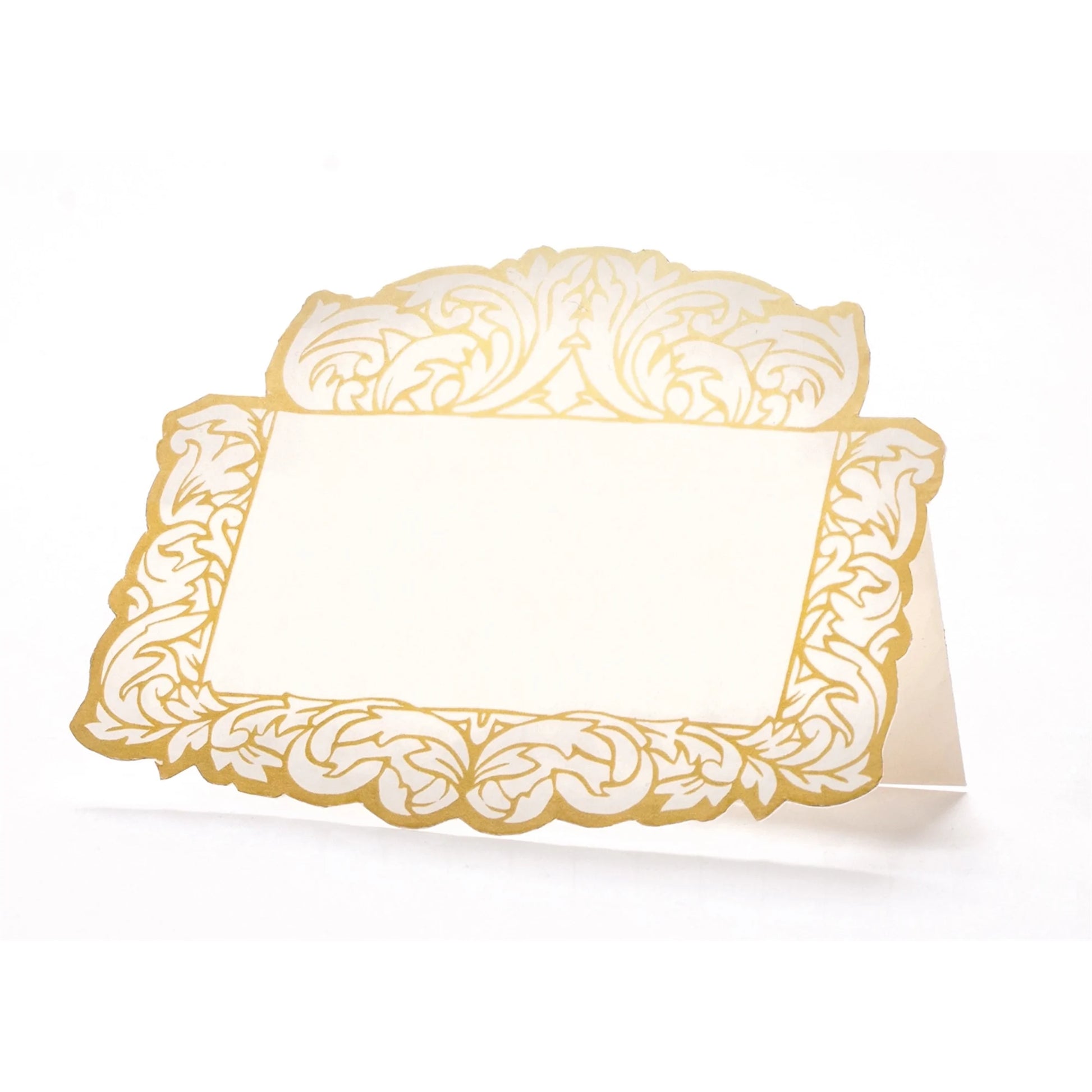 This shows the detail of this die cut gilded place card