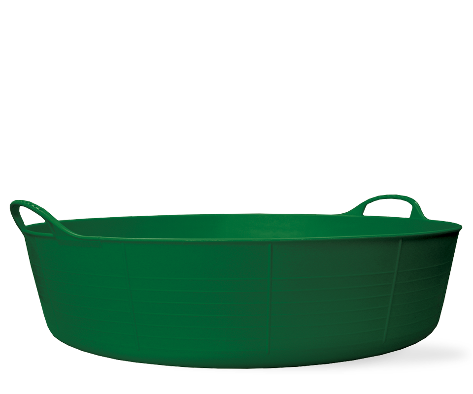 Large Shallow Gorilla Tub Trugs in Green.