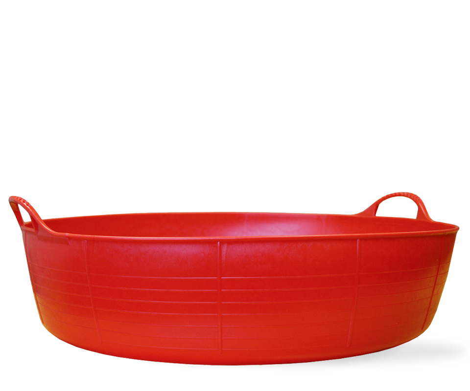 Large Shallow Gorilla Tub Trugs in Red.