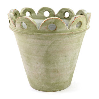 showing one Court Pendu Pot in moss grey