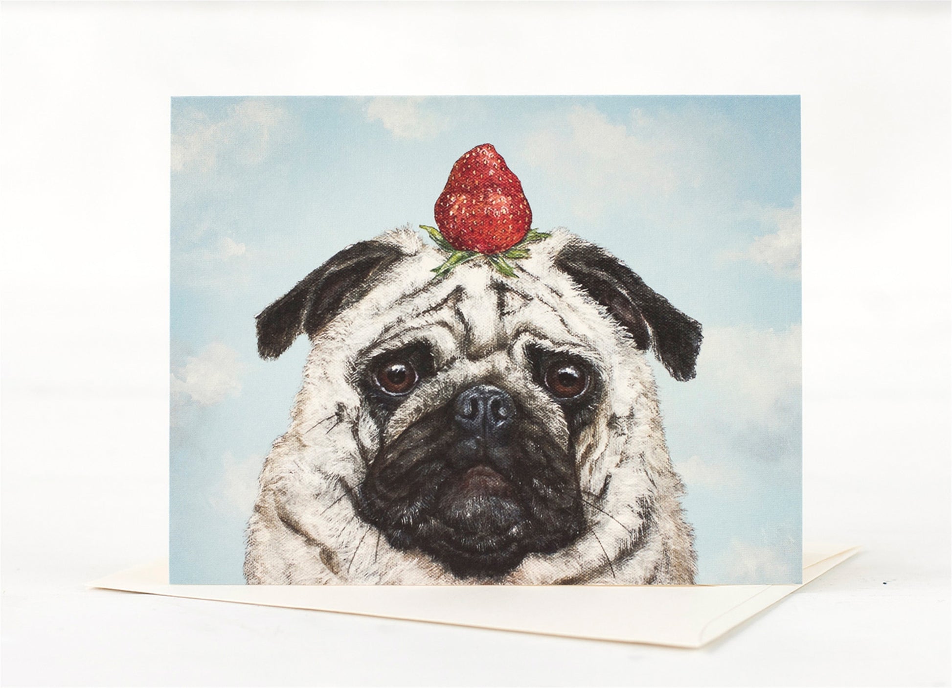 Strawberry Pug Card