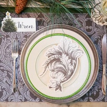 A photograph of the Tapestry Placemat being used in a place setting.